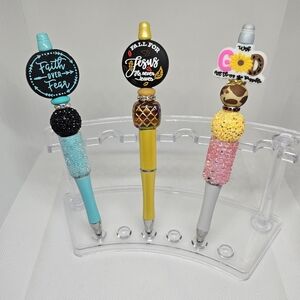 Faith Over Fear God is Good Fall for Jesus Faith Bling and Beaded Pen Black Ink